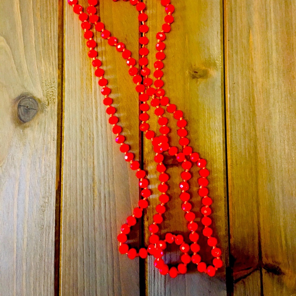Orange Beaded Necklace